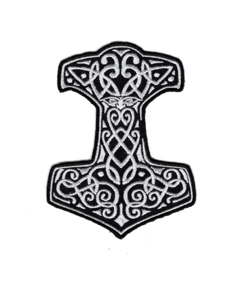 Parche Bordado Martillo de Thor Mjolnir 10.16x7.62 cm Miltacusa Parche Bordado Martillo de Thor Mjolnir 10.16x7.62 cm Miltacusa