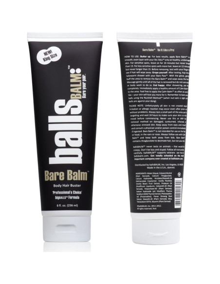 Bare Balm - Crema Eliminadora de Vello Corporal Masculino 227g