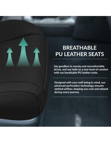 Cubiertas de Asiento FH Group para Toyota Camry 2012-2017 - Negro