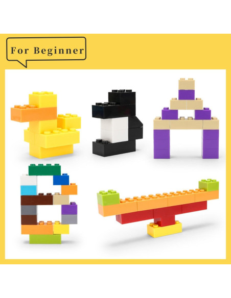 Paquete de 100 Ladrillos Grises y Negros Weiyeele - 12 Tamaños