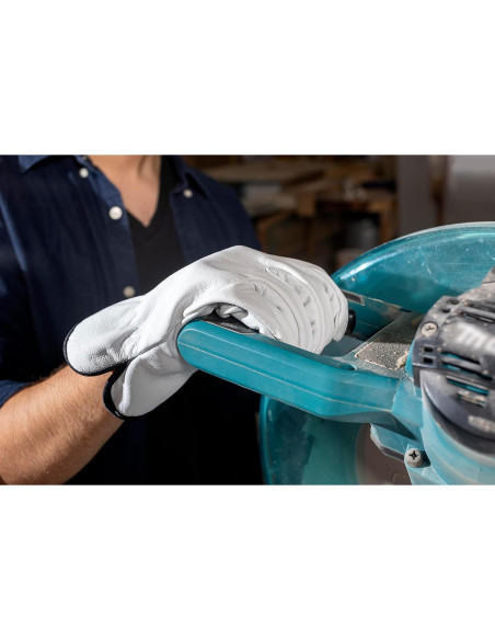 Guantes de Trabajo de Cuero de Piel de Cabra - 3 Pares - Mediano a Extra Grande