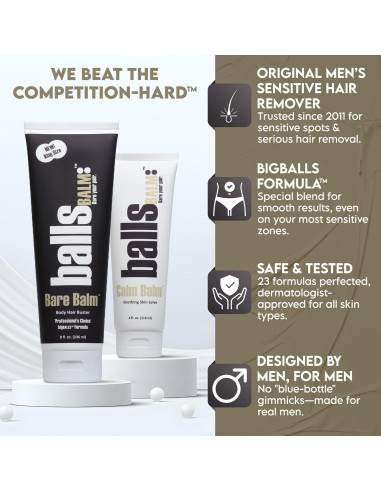 Bare Balm - Crema Eliminadora de Vello Corporal Masculino 227g