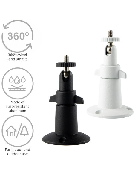 Soporte de Pared para Cámara de Seguridad NVRTTRR Blanco 2 Pzas