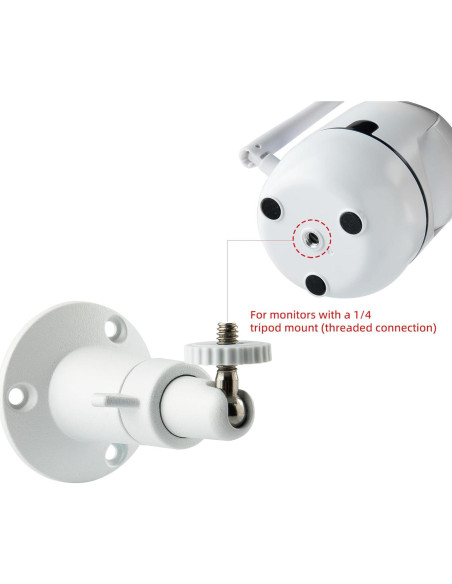 Soporte de Pared para Cámara de Seguridad NVRTTRR Blanco 2 Pzas
