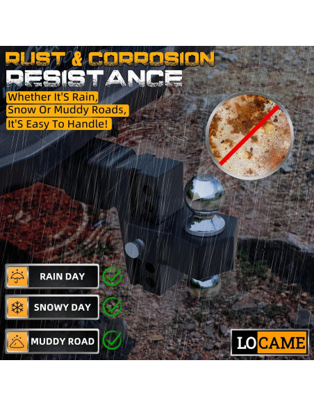 Enganche de Remolque Ajustable LOCAME LC0025 18,500 lbs Negro