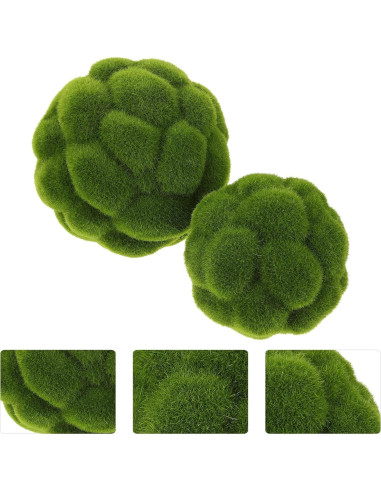 Bolas de Musgo Artificial Aboofan 10cm y 12cm para Decoración