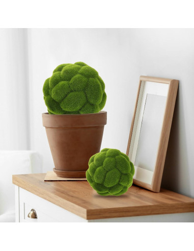 Bolas de Musgo Artificial Aboofan 10cm y 12cm para Decoración