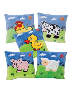 Cojines de Animales de Granja Kaplan - Set de 5 Multicolor