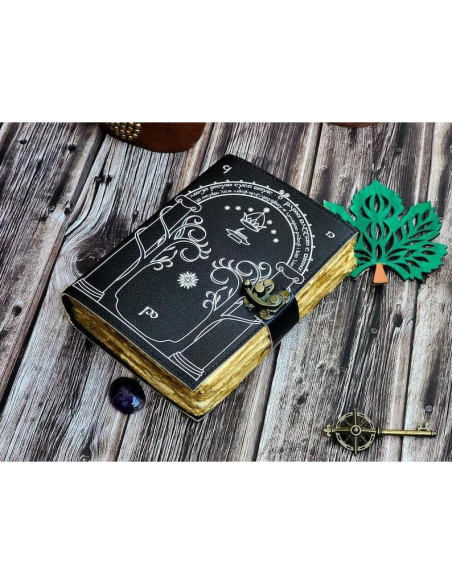 Diario de Cuero Hobbit Foja Handicraft 17.8x13 cm Negro