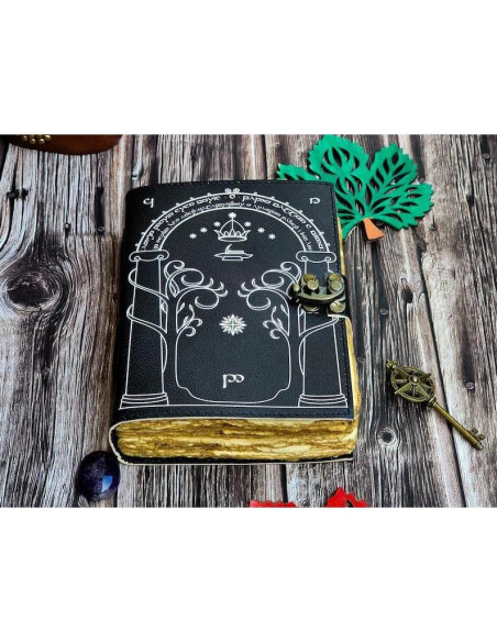 Diario de Cuero Hobbit Foja Handicraft 17.8x13 cm Negro