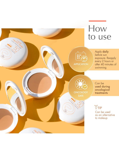 Protector Solar Compacto Tinte Avne SPF 50+ 8.5g