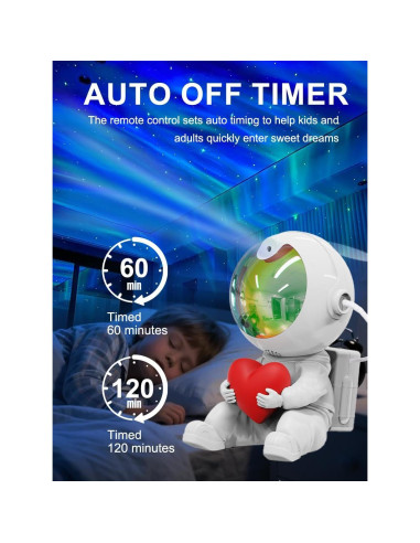 Proyector Galáctico Aurora Astronauta NIIWLAGIT 9.5x7.3cm