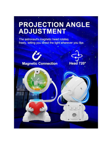 Proyector Galáctico Aurora Astronauta NIIWLAGIT 9.5x7.3cm