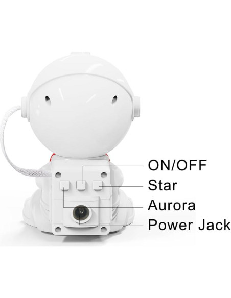Proyector Galáctico Aurora Astronauta NIIWLAGIT 9.5x7.3cm