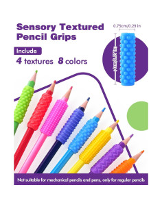 Agarraderas de Lápiz Sensoriales Antiestrés LESONG - Paquete de 24 2