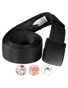 Cinturón de Dinero de Viaje SP Home Goods - Negro, Nylon Táctico