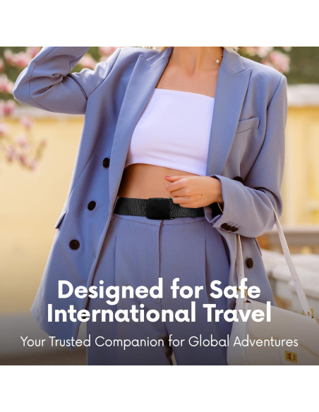 Cinturón de Dinero de Viaje SP Home Goods - Negro, Nylon Táctico Cinturón de Dinero de Viaje SP Home Goods - Negro, Nylon Táctico