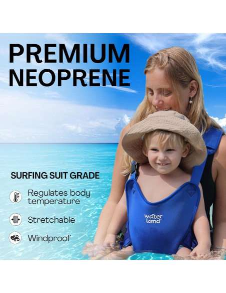 Portabebés WaterLand Gris - Impermeable y Ajustable para Bebés