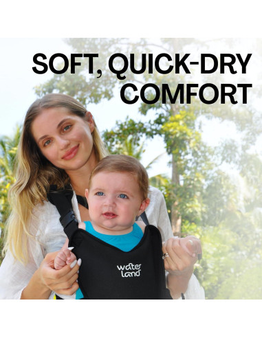 Portabebés WaterLand Gris - Impermeable y Ajustable para Bebés