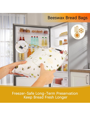 Bolsas de Pan de Cera de Abeja EmanMuse XL Reutilizables