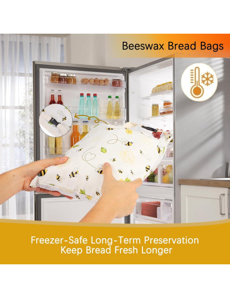 Bolsas de Pan de Cera de Abeja EmanMuse XL Reutilizables