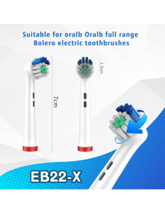 Cabezas de cepillo Oral B Braun - Paquete de 4 cerdas Dupont suaves 2