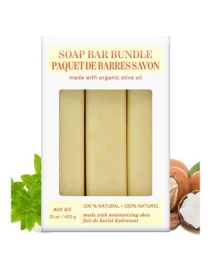 Jabón Hidratante Olivia Care 100% Natural Verbena Karité 3 Pzas