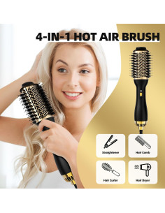 Cepillo Secador de Cabello 4-en-1 Yucafy - Oro 2