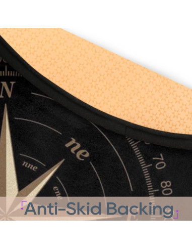 Alfombra Circular Antideslizante Bardic Rosa de Compás 160cm