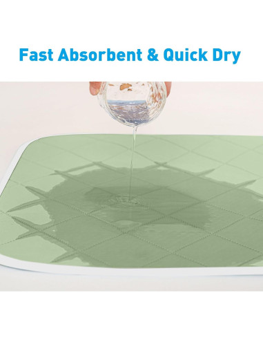 Almohadilla de Cama Impermeable Reidio 85x90cm Verde