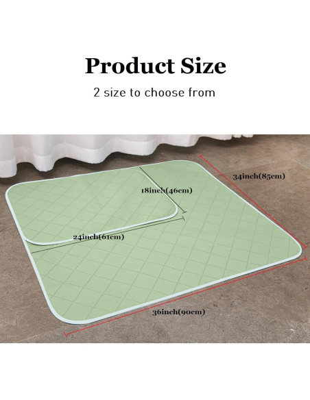 Almohadilla de Cama Impermeable Reidio 85x90cm Verde