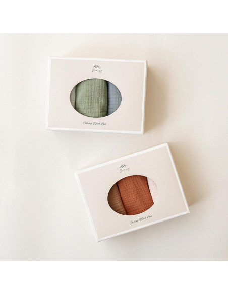 Konssy Paquete de 10 Baberos de Muselina para Bebés Unisex