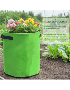 Paquete de 2 bolsas de cultivo JORMEY 37.85L para verduras 2