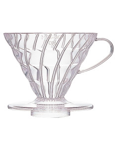 Goteador de Café Hario V60 Cono Plástico Tamaño 02 Transparente