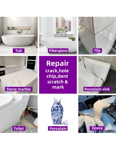 Kit de Reparación de Baños IJSTGU - Blanco, 141.75g