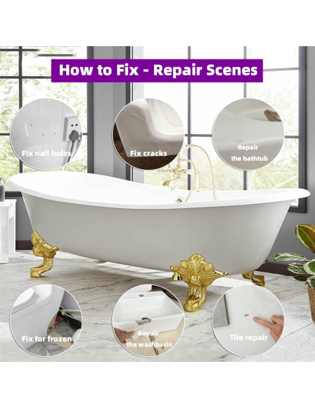 Kit de Reparación de Baños IJSTGU - Blanco, 141.75g