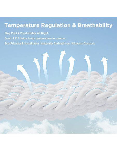 Funda de Almohada Utukky 100% Seda de Morera 22 Momme Estándar