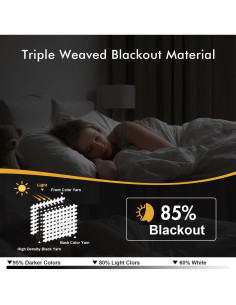 Cortinas Opacas MIULEE Rosa Bebé 101.6x91.4 cm Paquete de 2 2