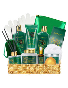 Cesta de Regalo de Spa Premium Eucalipto 15 Piezas LILY ROY