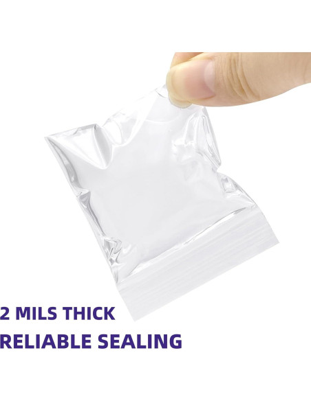 Bolsas Zip Reutilizables Yotelab 2x2 cm - 200 Piezas Transparentes Bolsas Zip Reutilizables Yotelab 2x2 cm - 200 Piezas Transparentes