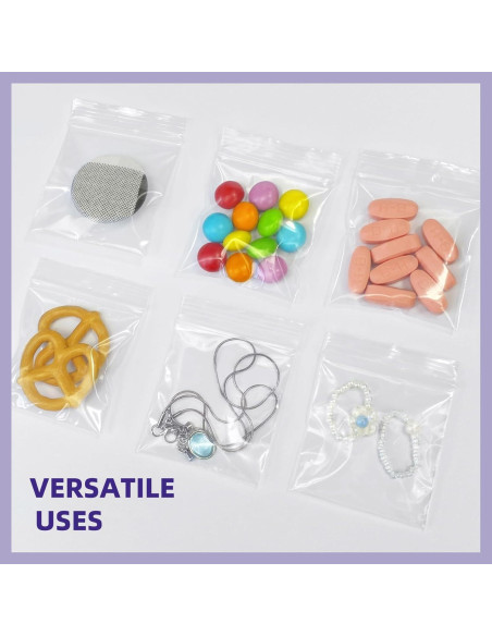 Bolsas Zip Reutilizables Yotelab 2x2 cm - 200 Piezas Transparentes Bolsas Zip Reutilizables Yotelab 2x2 cm - 200 Piezas Transparentes
