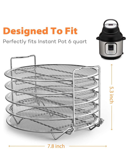 Soporte Deshidratador Goldlion Acero Inoxidable para Instant Pot 6 Qt