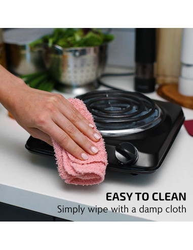 Cocina Eléctrica OVENTE BGC101B 1000W Bobina 15.24cm