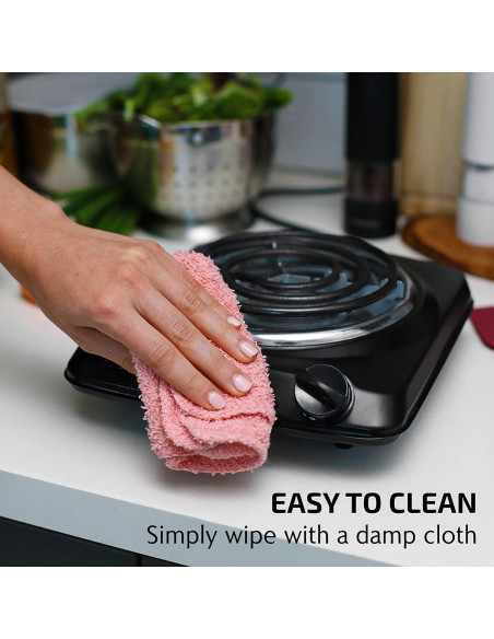 Cocina Eléctrica OVENTE BGC101B 1000W Bobina 15.24cm