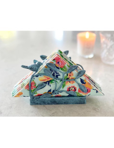 Soporte Vertical para Servilletas Chez JuJu Pájaro Azul Antiguo 2