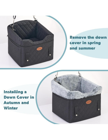 Asiento de Coche para Perros UWELL PETS Negro 46x43x46cm