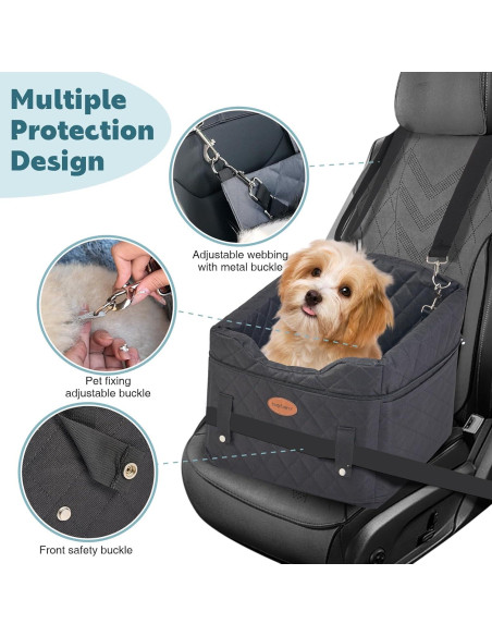 Asiento de Coche para Perros UWELL PETS Negro 46x43x46cm