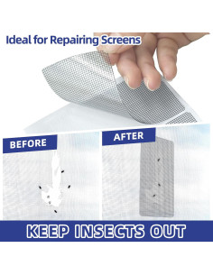 Parches de Reparación de Pantalla KING MOUNTAIN 20 Hojas 10.16 cm 2