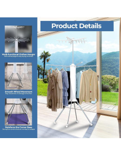 Estante de Secado de Ropa Plegable GCCSJ 2 Niveles 3.76 kg 2