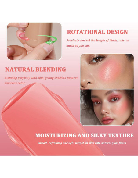 Bastón de Rubor en Crema Hunan Shimei 5.34 ml Rosa Suave